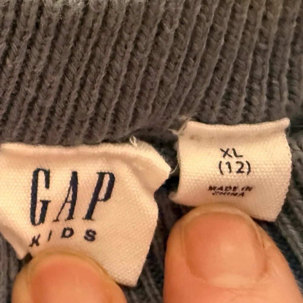 GAP Kids Blue and White Crewneck Sweater